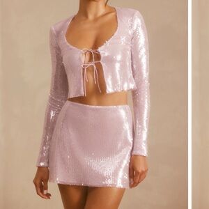 Oh Polly lilac Sequin Set NWT Size 2